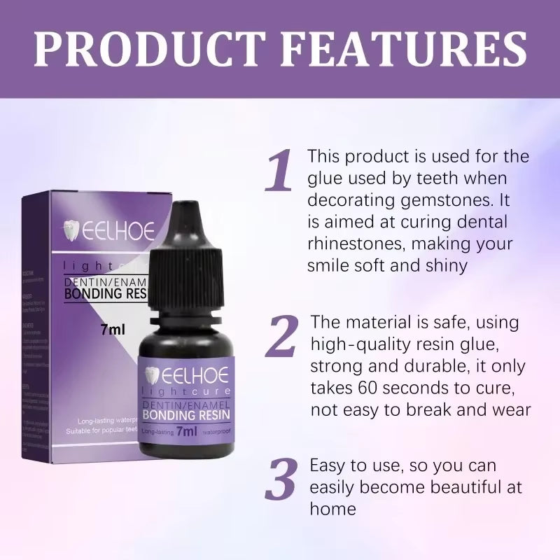Tooth Gem Decoration Glue Beautiful Smile Tooth Jewelry Orthodontic Adhesive Gel Dental Diamond Inlay Self-Adhesive Adhesive